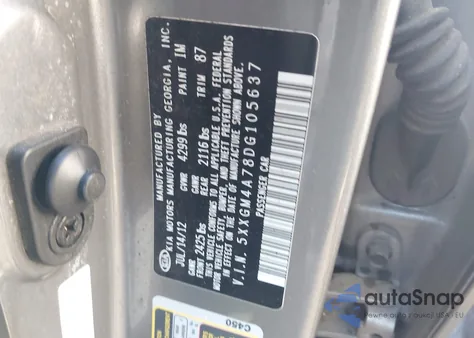 2013 Kia Optima Lx z USA, uszkodzony, nr VIN 5XXGM4A78DG105637